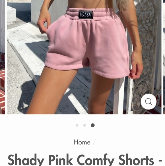 NWOT Hoaka Apparel "Shady pink comfy shorts". Size M. Loungewear. - Picture 13 of 13